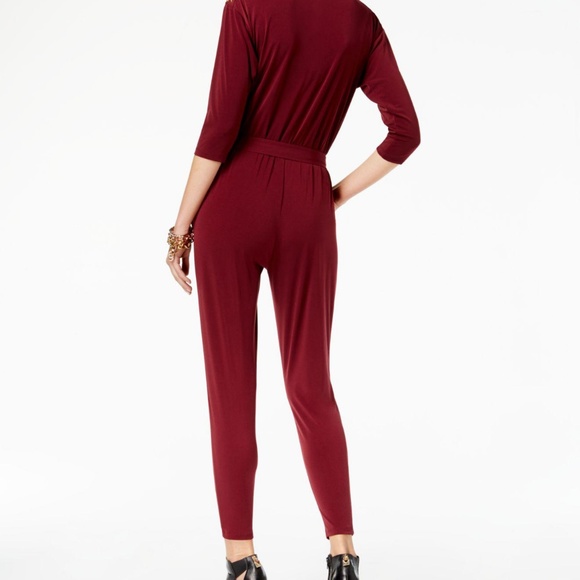 Michael Kors Petite Embellished Surplice Jumpsuit - Picture 2 of 4